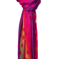 Pink Rainbow Dots Pashmina Scarf