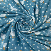 Blue Goose & Daisy Scarf