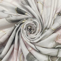 Grey rose gold foiled watercolour heart scarf