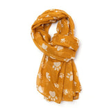 Mustard Paw Print Scarf