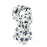 White Paw Print Scarf