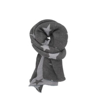 Reversible snuggy charcoal star scarf