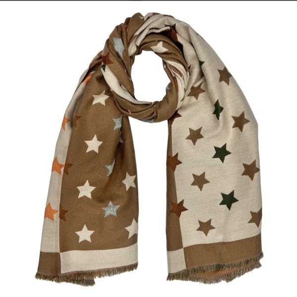 Mocca Reversible Star Scarf