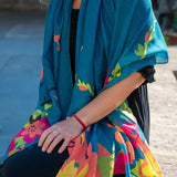 Teal Tropical Paradise Scarf