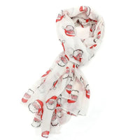 White Santa Scarf