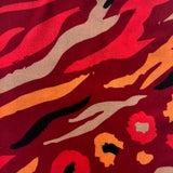 Fiery bloom scarf in rich red burgundy and amber tones scarf