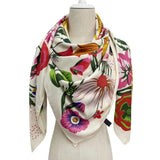 White Wildflower Scarf