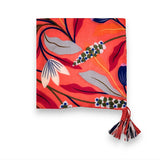 Coral Rose Tassel Scarf