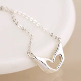 Heart Shaped Hands Necklace