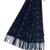 Navy Blue Bumble Bee scarf