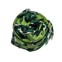 Green Vinca Flower Scarf