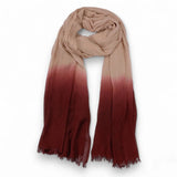 Rose & Burgundy Ombre Scarf