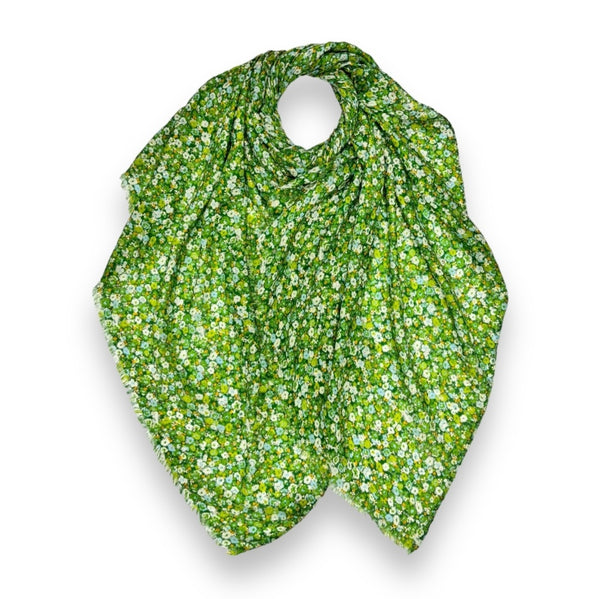 Pretty green blossom flower scarf