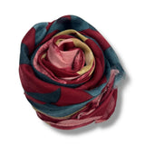 Burgundy Amazon Palm Scarf