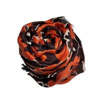 Orange Vinca Flower Scarf