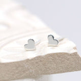 Sterling Silver Heart Studs