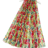 Multicoloured pretty poppy meadow scarf