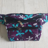 Purple & blue flower bum bag