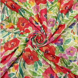 Multicoloured pretty poppy meadow scarf