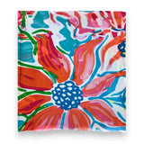 Turquoise Big Summer Flower Scarf