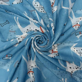 Dalmation dogs on a blue scarf