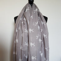 Light Grey Poodle Scarf