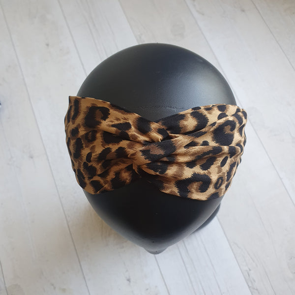 Animal print bandeau head hair band