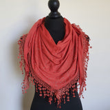 Dark orange triangle scarf