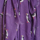 Purple Puffin Scarf