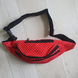 Red polka dot bum bag