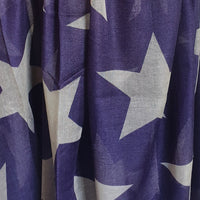 Cream & purple big star scarf