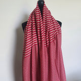 Red & Cream Stripe Coastal Scarf
