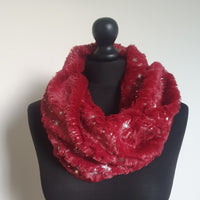 Wine Starry Night Foiled Soft Twist Snood