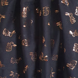 Black gold foil rabbit scarf