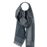 Black & Grey Reversible Check Scarf